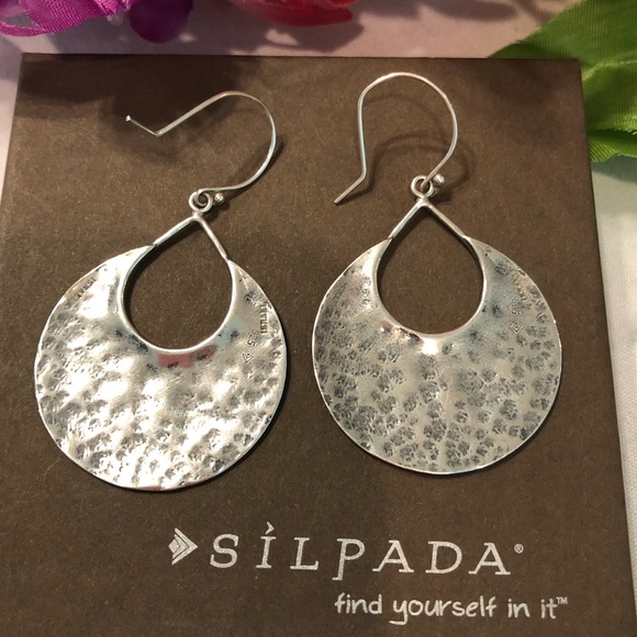 Silpada Crescent Sterling Silver Earrings W1539 VTG - Picture 11 of 15